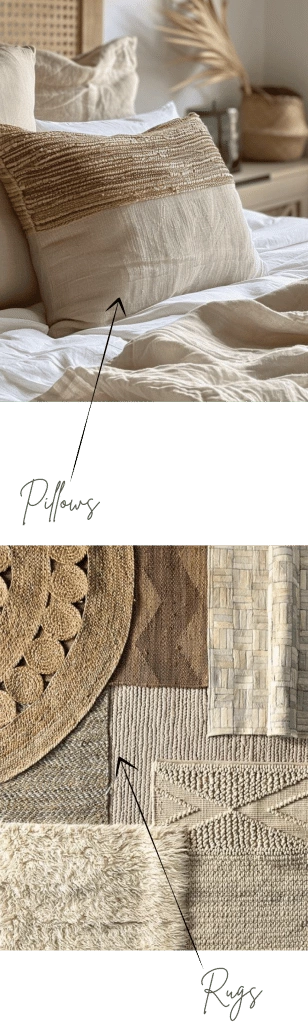Example of decorative elements used in interior design project